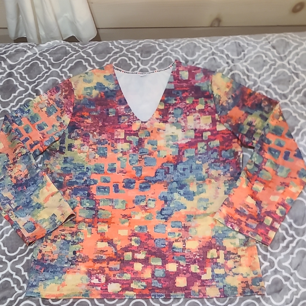 Colorful Abstract Long Sleeve Top